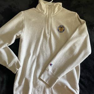 Quarter zip crew neck